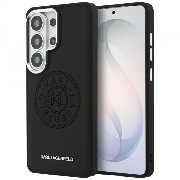 Husa MagSafe pentru Samsung Galaxy S26 Ultra S948, Karl Lagerfeld, Karl Round Point Logo, Neagra