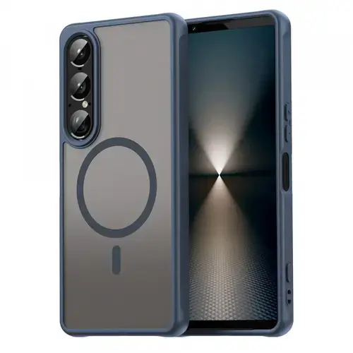 Husa MagSafe pentru Sony Xperia 1 VII, Techsuit, HaloFrost II, Bleumarin
