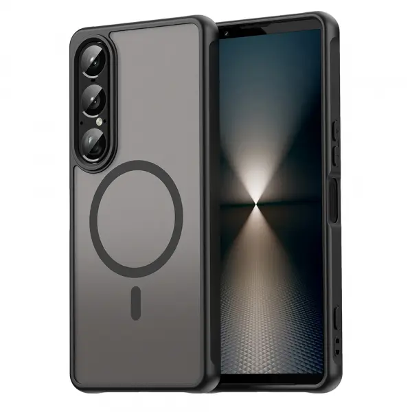 Husa MagSafe pentru Sony Xperia 1 VII, Techsuit, HaloFrost II, Neagra