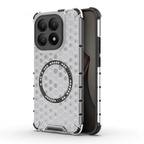 Husa MagSafe pentru Xiaomi 15T, Techsuit, HoneyComb Shield, Alba
