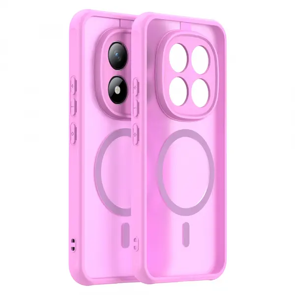 Husa MagSafe pentru Xiaomi Poco M8 Pro / Redmi Note 15 Pro+ 5G, Techsuit, HaloFrost II, Roz
