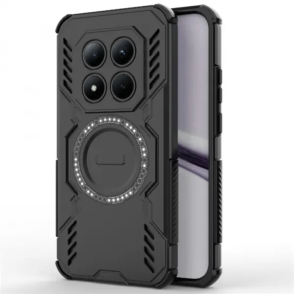 Husa MagSafe pentru Xiaomi Poco M8 Pro / Redmi Note 15 Pro+ 5G, Techsuit, ArmorMag, Neagra