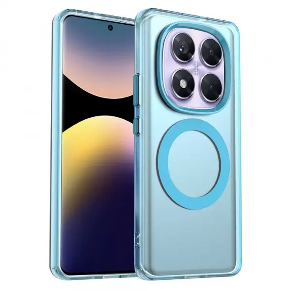 Husa MagSafe pentru Xiaomi Poco X7 / Redmi Note 14 Pro 5G, Techsuit, CandyCase, Albastra