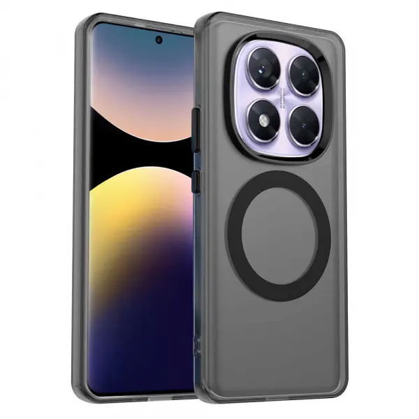 Husa MagSafe pentru Xiaomi Poco X7 / Redmi Note 14 Pro 5G, Techsuit, CandyCase, Neagra