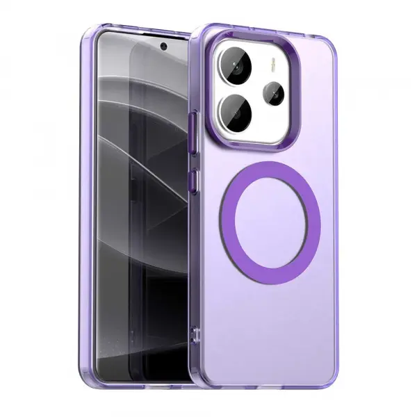 Husa MagSafe pentru Xiaomi Redmi Note 14 4G (Regional), Techsuit, CandyCase, Mov