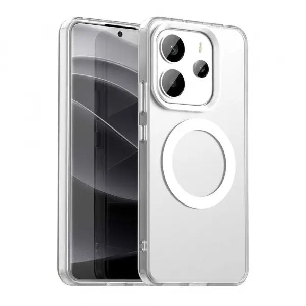 Husa MagSafe pentru Xiaomi Redmi Note 14 4G (Regional), Techsuit, CandyCase, Alba