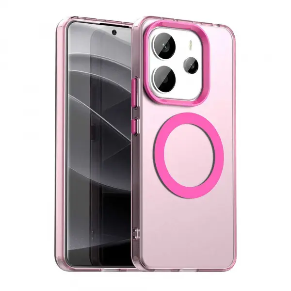 Husa MagSafe pentru Xiaomi Redmi Note 14 4G (Regional), Techsuit, CandyCase, Roz