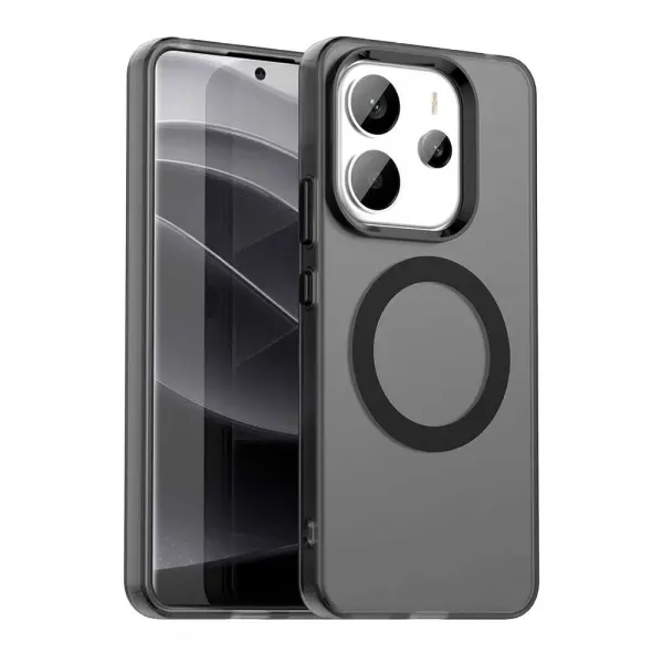 Husa MagSafe pentru Xiaomi Redmi Note 14 4G (Regional), Techsuit, CandyCase, Neagra