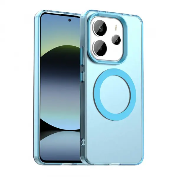 Husa MagSafe pentru Xiaomi Redmi Note 14 5G, Techsuit, CandyCase, Albastra
