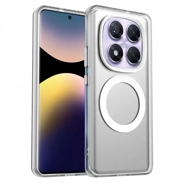 Husa MagSafe pentru Xiaomi Redmi Note 14 Pro 4G, Techsuit, CandyCase, Alba