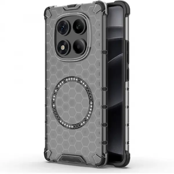 Husa MagSafe pentru Xiaomi Redmi Note 14 Pro 4G, Techsuit, HoneyComb Shield, Neagra