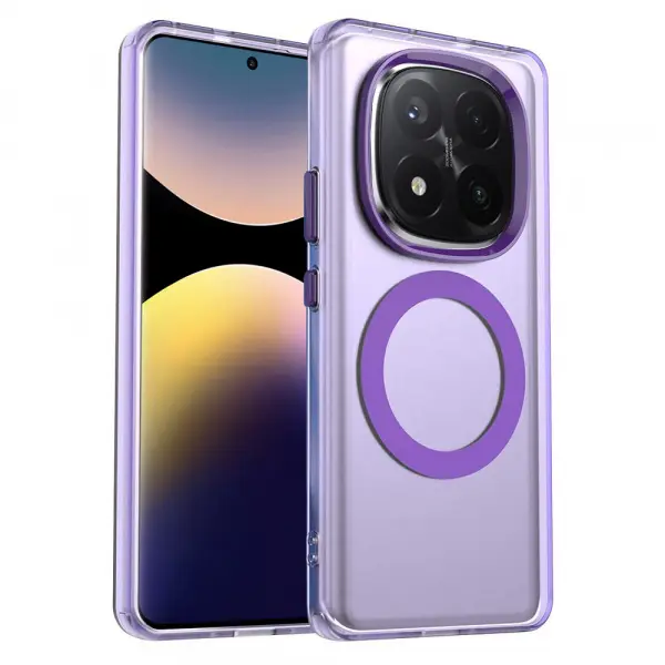 Husa MagSafe pentru Xiaomi Redmi Note 14 Pro+ 5G, Techsuit, CandyCase, Mov