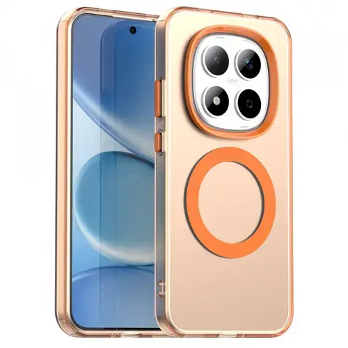 Husa MagSafe pentru Xiaomi Redmi Note 15 Pro 5G, Techsuit, CandyCase, Portocalie