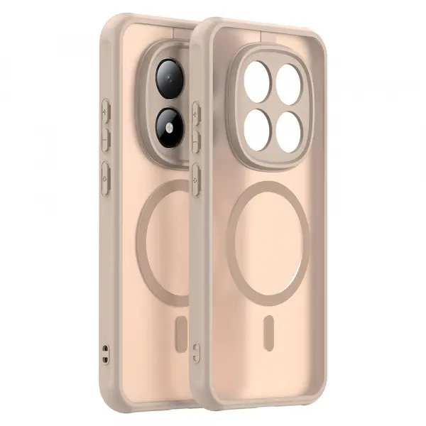Husa MagSafe pentru Xiaomi Redmi Note 15 Pro 5G, Techsuit, HaloFrost II, Aurie