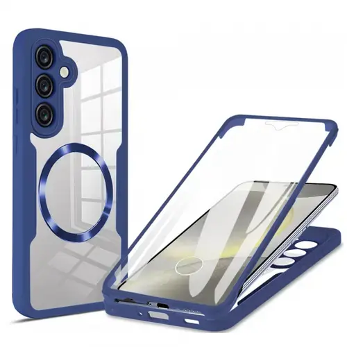 Husa MagSafe Techsuit ColorVerse 360 pentru Samsung Galaxy S24+ S926 (Albastru/Transparent)