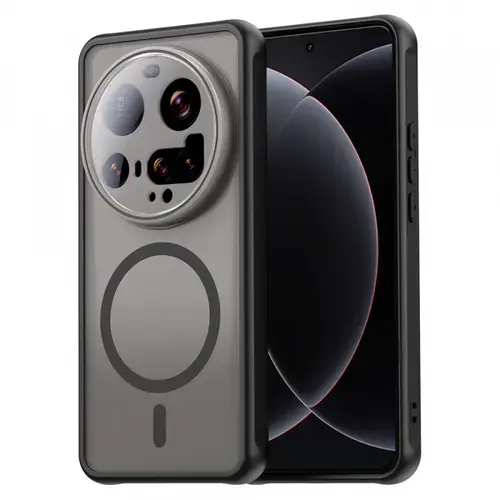 Husa MagSafe Techsuit HaloFrost II pentru Xiaomi 15 Ultra (Transparent/Negru)