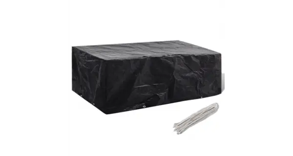 Husa mobilier de gradina set 8 persoane poliratan 200 x 160 x 70 cm