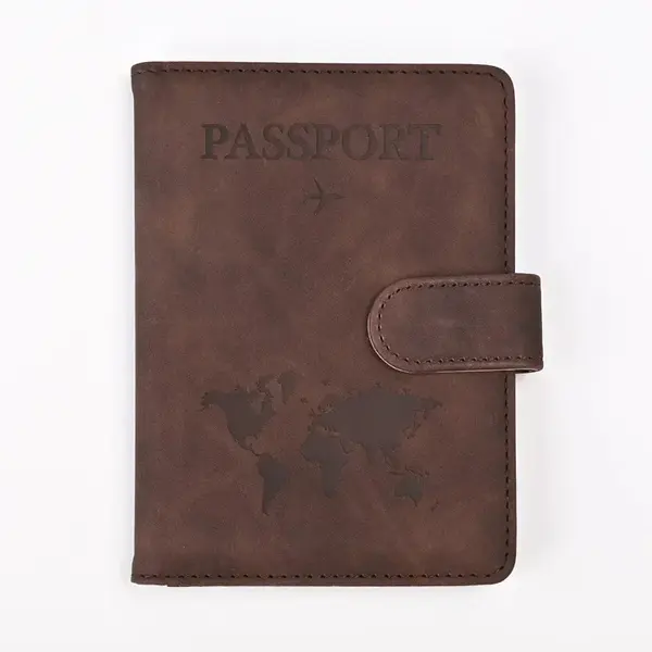 Husa pasaport unisex, Kaida PT1302, Maro inchis