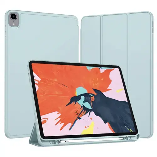 Husa pentru Apple iPad Pro 12.9 (2022) / Pro 12.9 (2021) / Pro 12.9 (2020) / Pro 12.9 (2018) Techsuit Flex Trifold (Albastru)