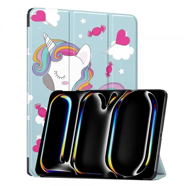 Husa pentru Apple iPad Pro 13 (2024), Techsuit, FoldPro Unicorn, Multicolor