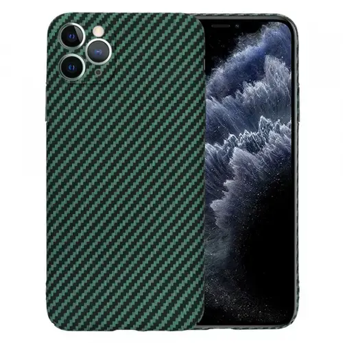 Husa pentru Apple iPhone 11 Pro Max, Techsuit, Carbonite FiberShell, Verde