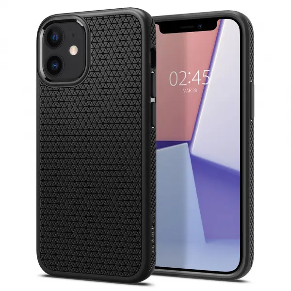 Husa pentru Apple iPhone 12 / 12 Pro, Spigen, Liquid Air, Neagra
