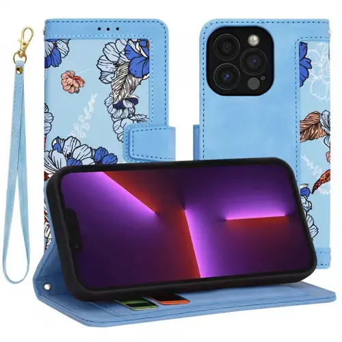 Husa pentru Apple iPhone 13 Pro, Techsuit, FlipCraft, Bleu