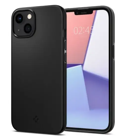 Husa pentru Apple iPhone 13, Spigen, Thin Fit, Neagra