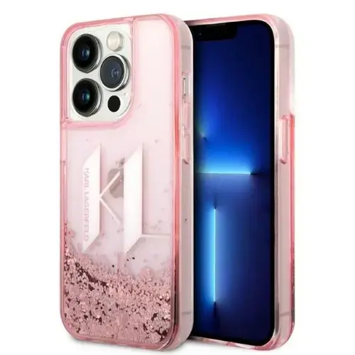 Husa pentru Apple iPhone 14 Pro, Karl Lagerfeld, Glitter Liquid Big KL