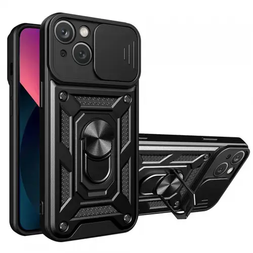 Husa pentru Apple iPhone 14, Techsuit, CamShield, Neagra