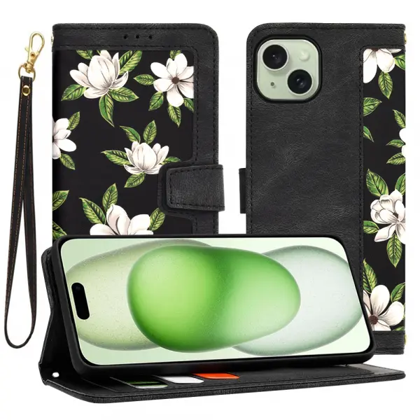 Husa pentru Apple iPhone 15 Plus, Techsuit, FlipCraft, Neagra