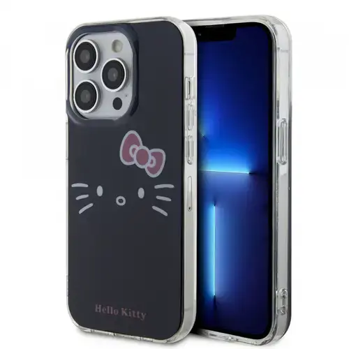 Husa pentru Apple iPhone 15 Pro, Hello Kitty, IML Kitty Face, Neagra