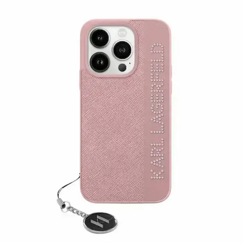 Husa pentru Apple iPhone 15 Pro Max, Karl Lagerfeld, Saffiano Rhinestones & Charm