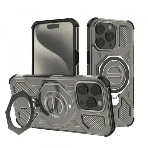 Husa pentru Apple iPhone 15 Pro Max, Techsuit, Carbon Shield Pro, Neagra Deschisa