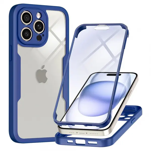 Husa pentru Apple iPhone 15 Pro Max, Techsuit, ColorVerse 360, Albastra