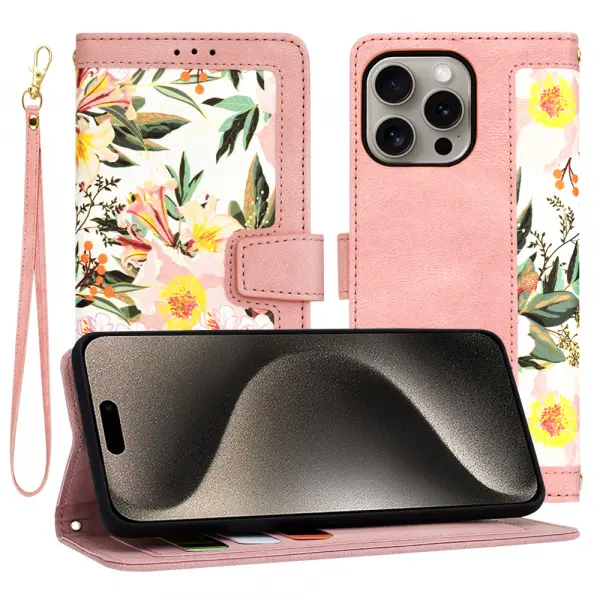 Husa pentru Apple iPhone 15 Pro Max, Techsuit, FlipCraft, Roz