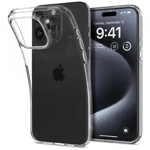 Husa pentru Apple iPhone 15 Pro, Spigen, Liquid Crystal, Transparenta