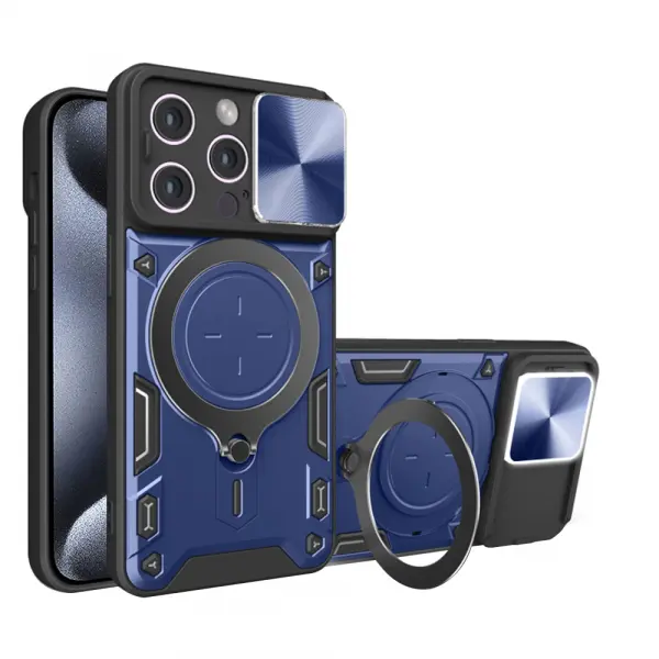 Husa pentru Apple iPhone 15 Pro, Techsuit, CamGuard Pro, Albastra