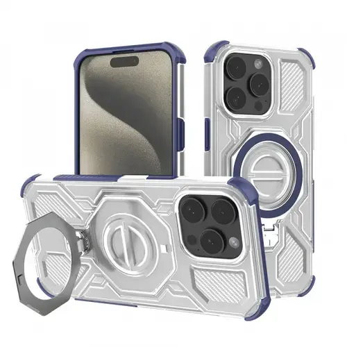 Husa pentru Apple iPhone 15 Pro, Techsuit, Carbon Shield Pro, Albastra