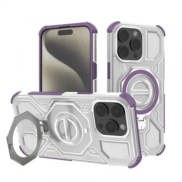 Husa pentru Apple iPhone 15 Pro, Techsuit, Carbon Shield Pro, Mov