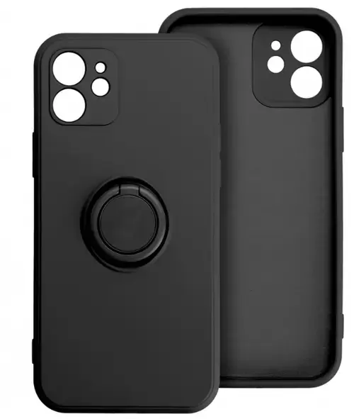 Husa pentru Apple iPhone 16 Plus, OEM, Silicone Ring, Neagra