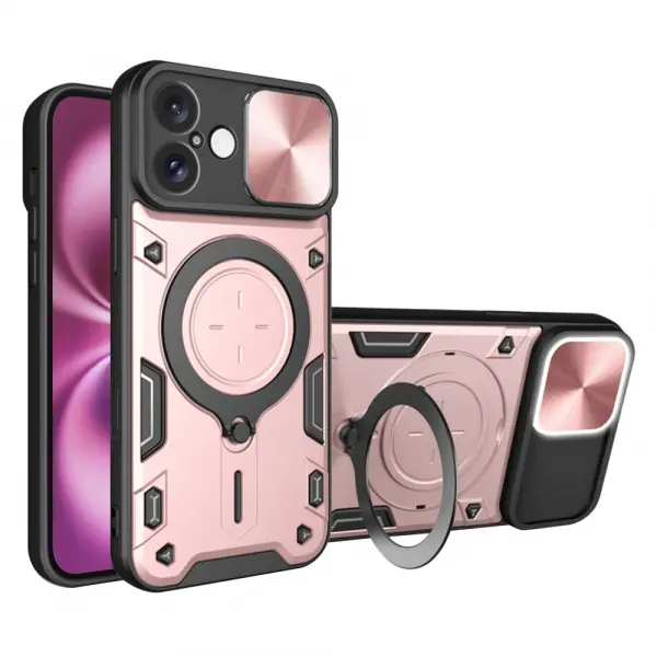 Husa pentru Apple iPhone 16 Plus, Techsuit, CamGuard Pro, Roz Aurie