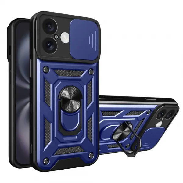 Husa pentru Apple iPhone 16 Plus, Techsuit, CamShield, Albastra