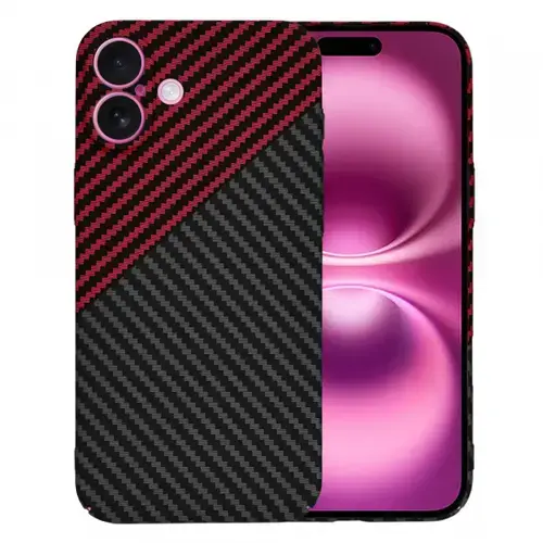 Husa pentru Apple iPhone 16 Plus, Techsuit, Carbonite FiberShell Vortex, Rosie