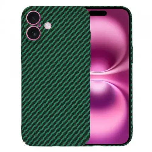 Husa pentru Apple iPhone 16 Plus, Techsuit, Carbonite FiberShell, Verde