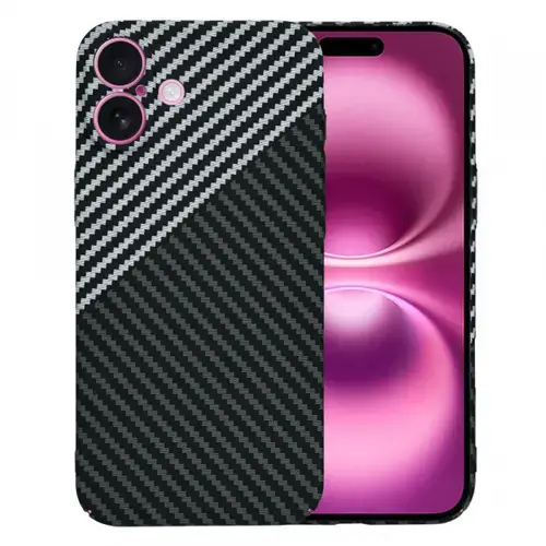 Husa pentru Apple iPhone 16 Plus, Techsuit, Carbonite FiberShell, Gri