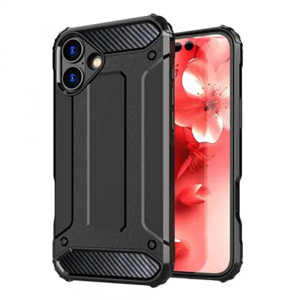 Husa pentru Apple iPhone 16 Plus, Techsuit, Hybrid Armor, Neagra