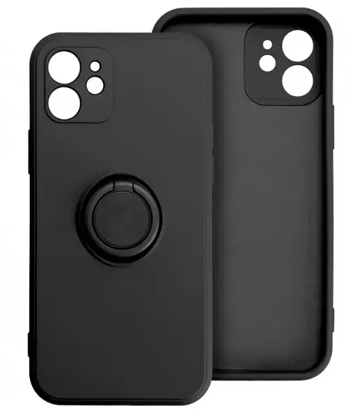 Husa pentru Apple iPhone 16 Pro Max, OEM, Silicone Ring, Neagra