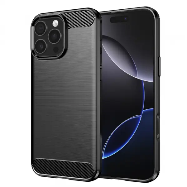 Husa pentru Apple iPhone 16 Pro Max, Techsuit, Carbon, Neagra