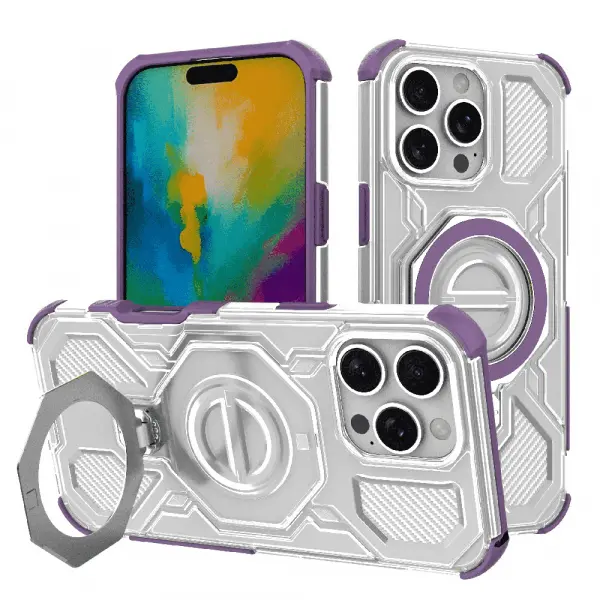 Husa pentru Apple iPhone 16 Pro, Techsuit, Carbon Shield Pro, Mov